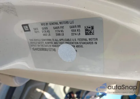 2011 Buick Lucerne Cxl from USA, damaged, VIN 1G4HC5EM6BU137745